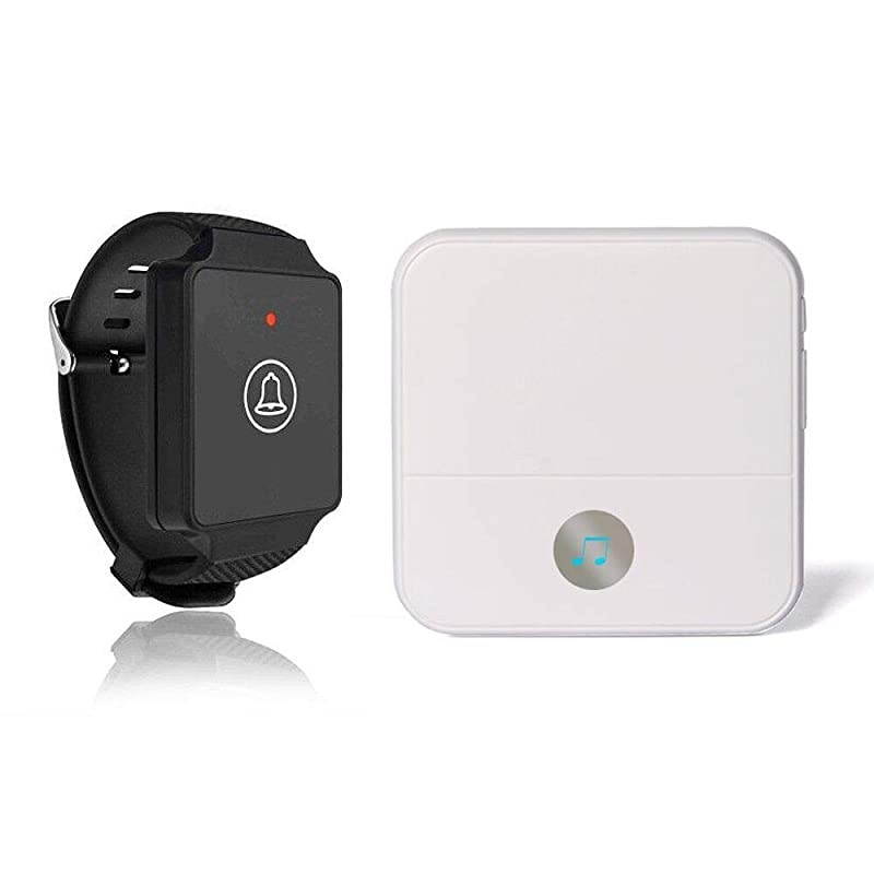 Caregiver Pager Watch Call Button in Home Nurse Alert Pager Personal Help Alert for Caregivers Patients Elderly 1 Watch Call Button 1 plugin Receiver