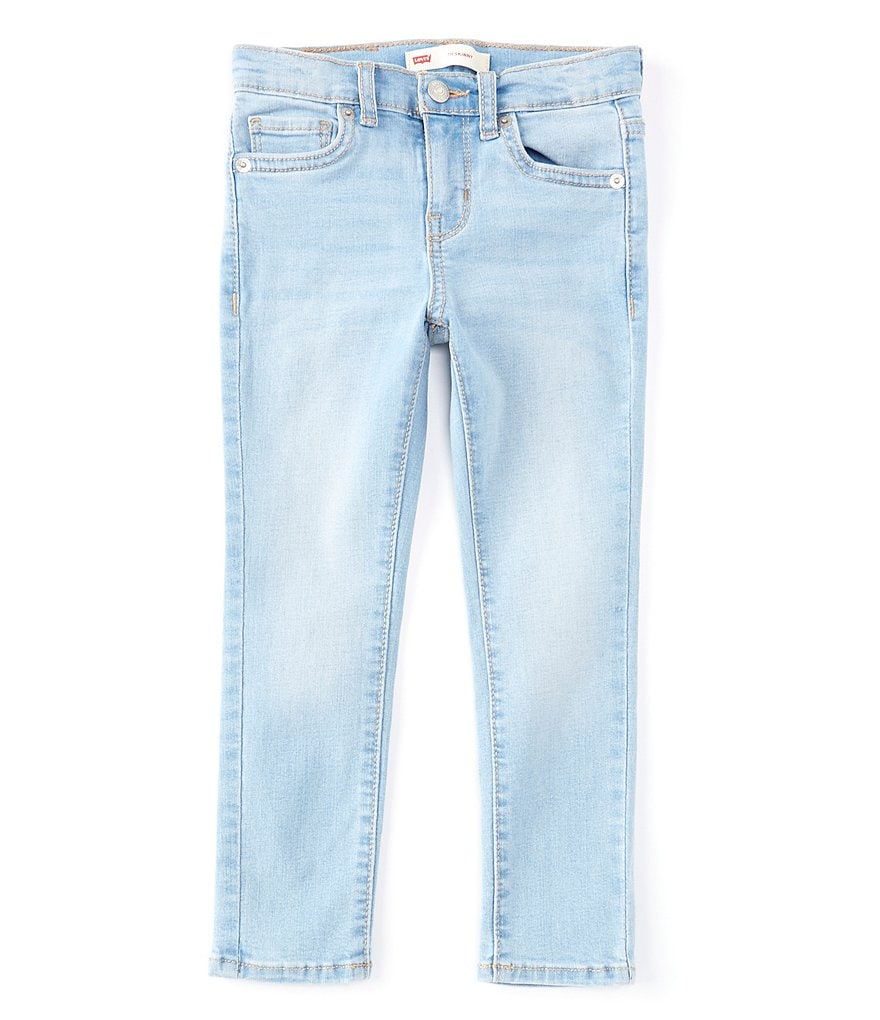 Hippie Girl Little Girls 4-6X REPREVE Destructed Denim Skinny Jeans