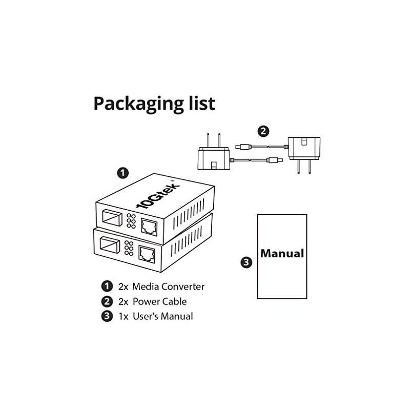 Pir of 1.25G MediConverter, SFP Slot, Without Trnsceiver