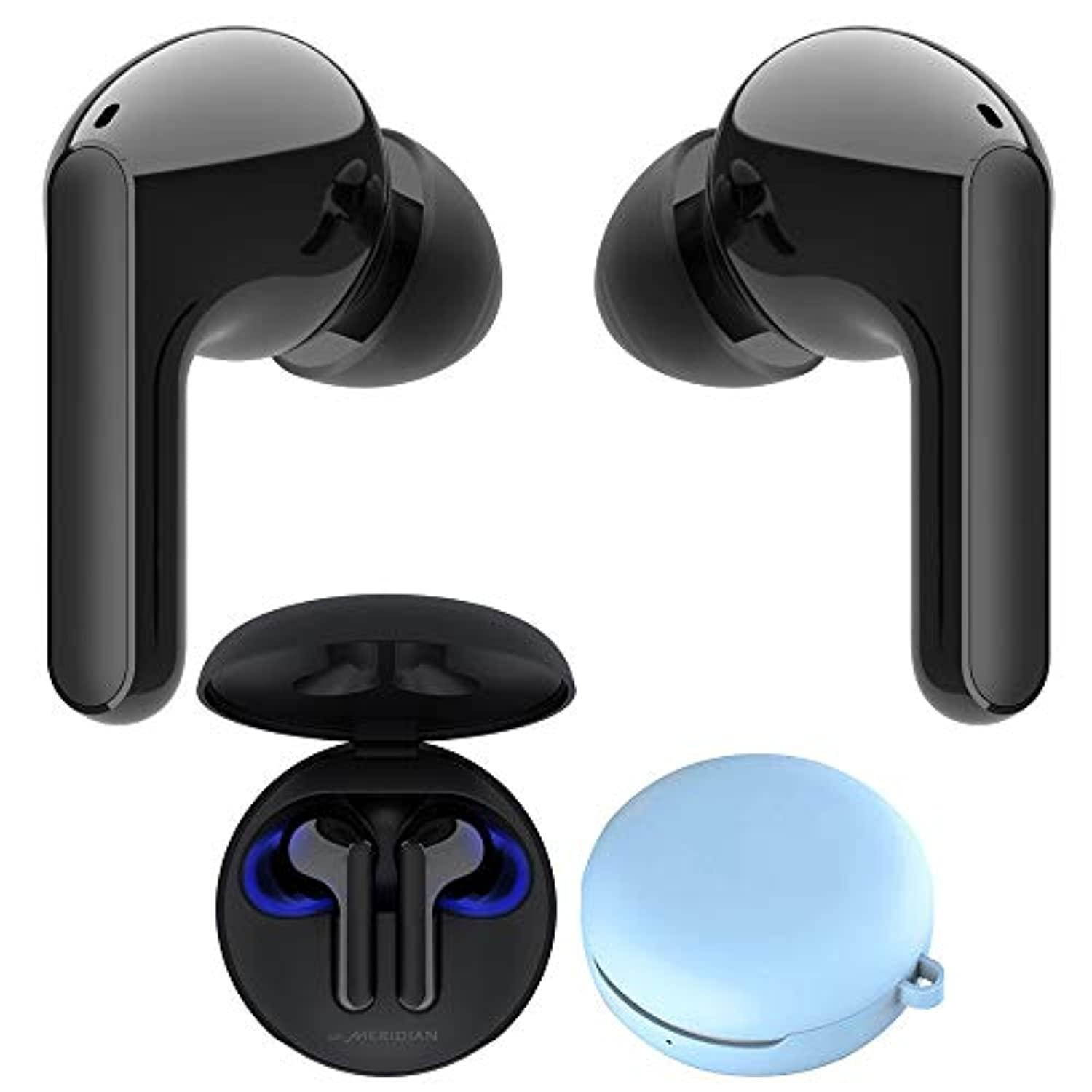 lg tone free hbs-fn6 true wireless earbuds bluetooth meridian audio with uvnano case bundle with lg macarons carrying case for