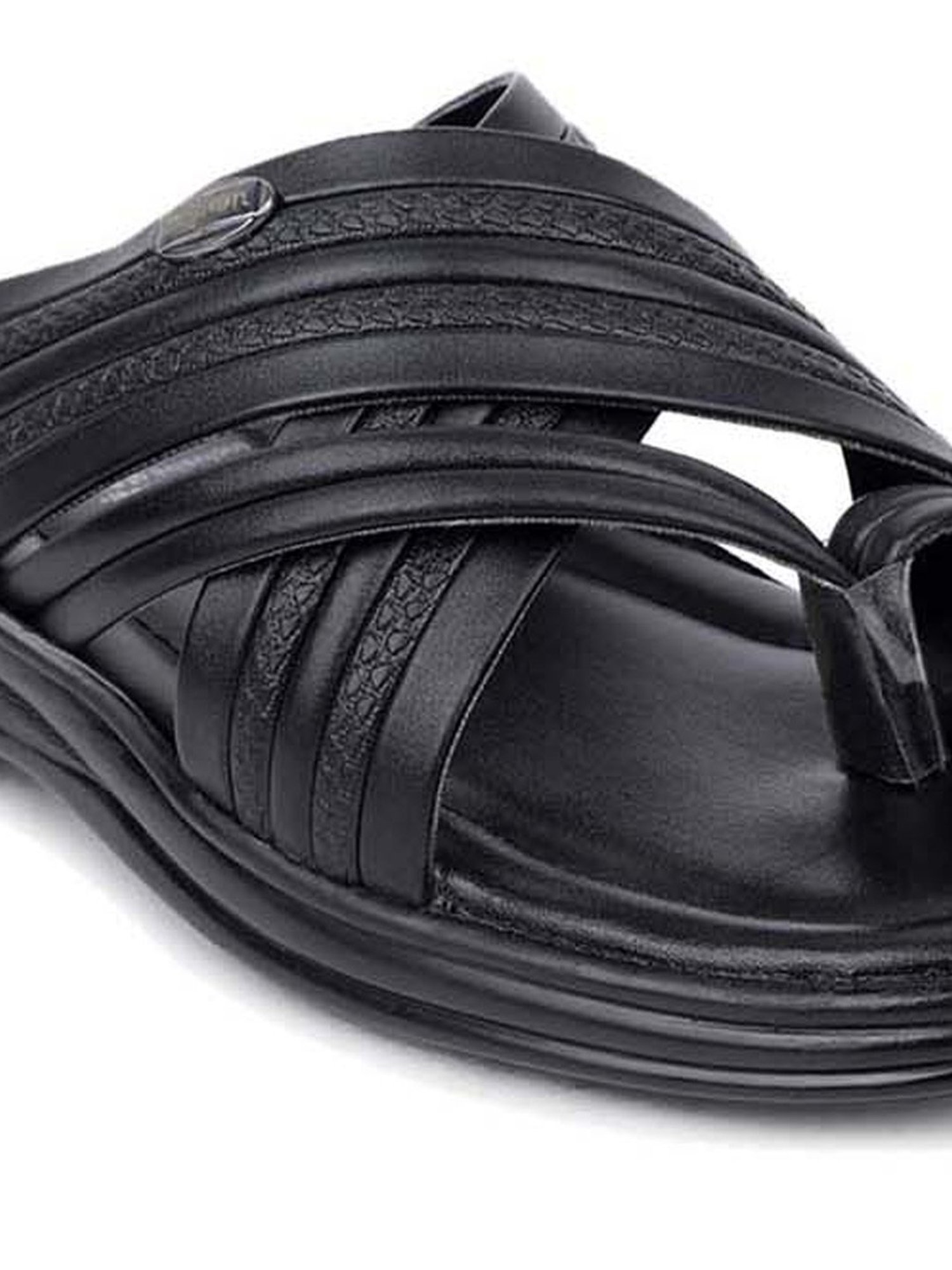 Action Men's Black Toe Ring Sandals