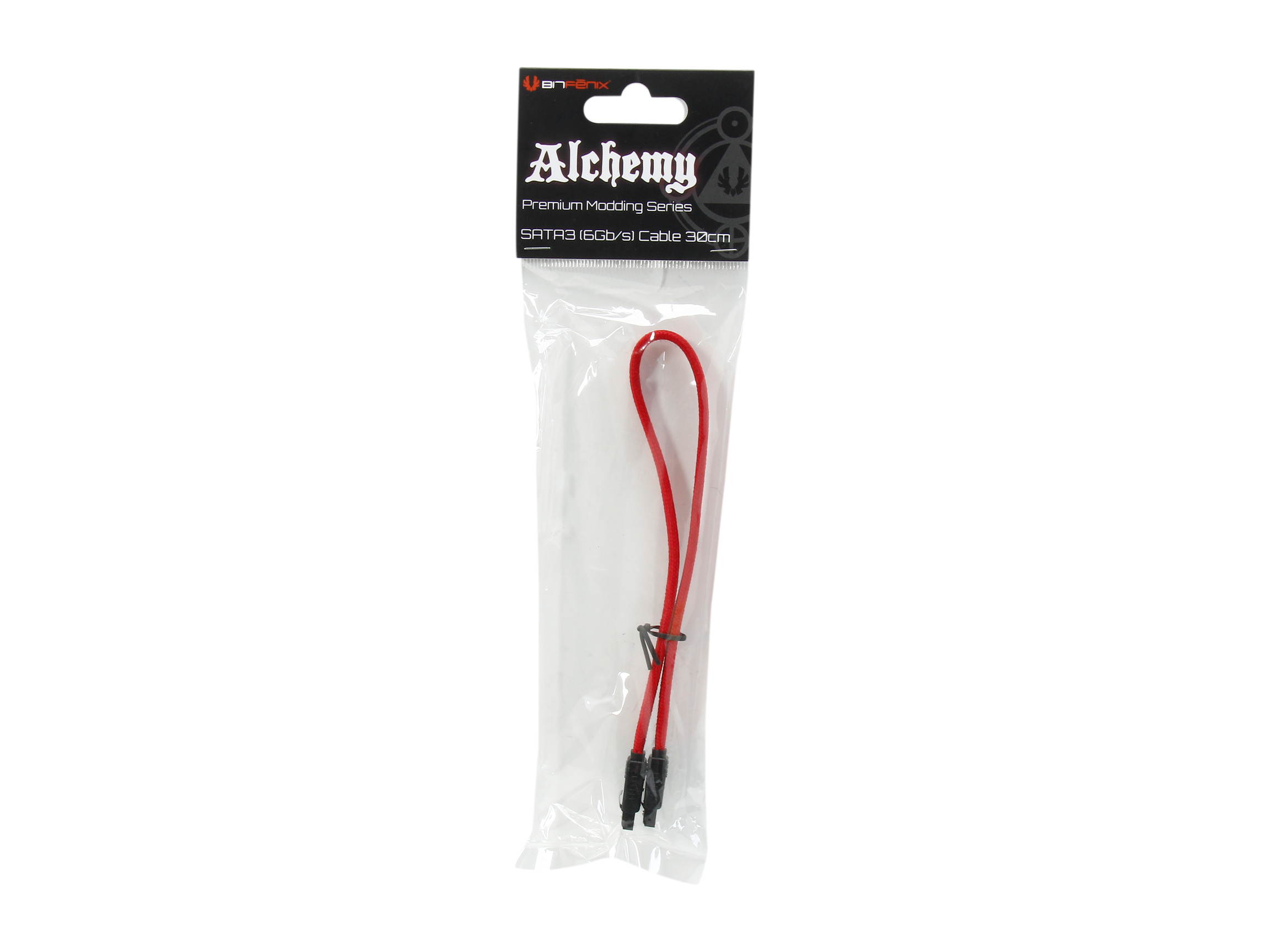 BitFenix BFA-MSC-SATA330WK-RP 11.81 in. (30 cm) SATA3 (6Gb/s) Cable (with sleeve)