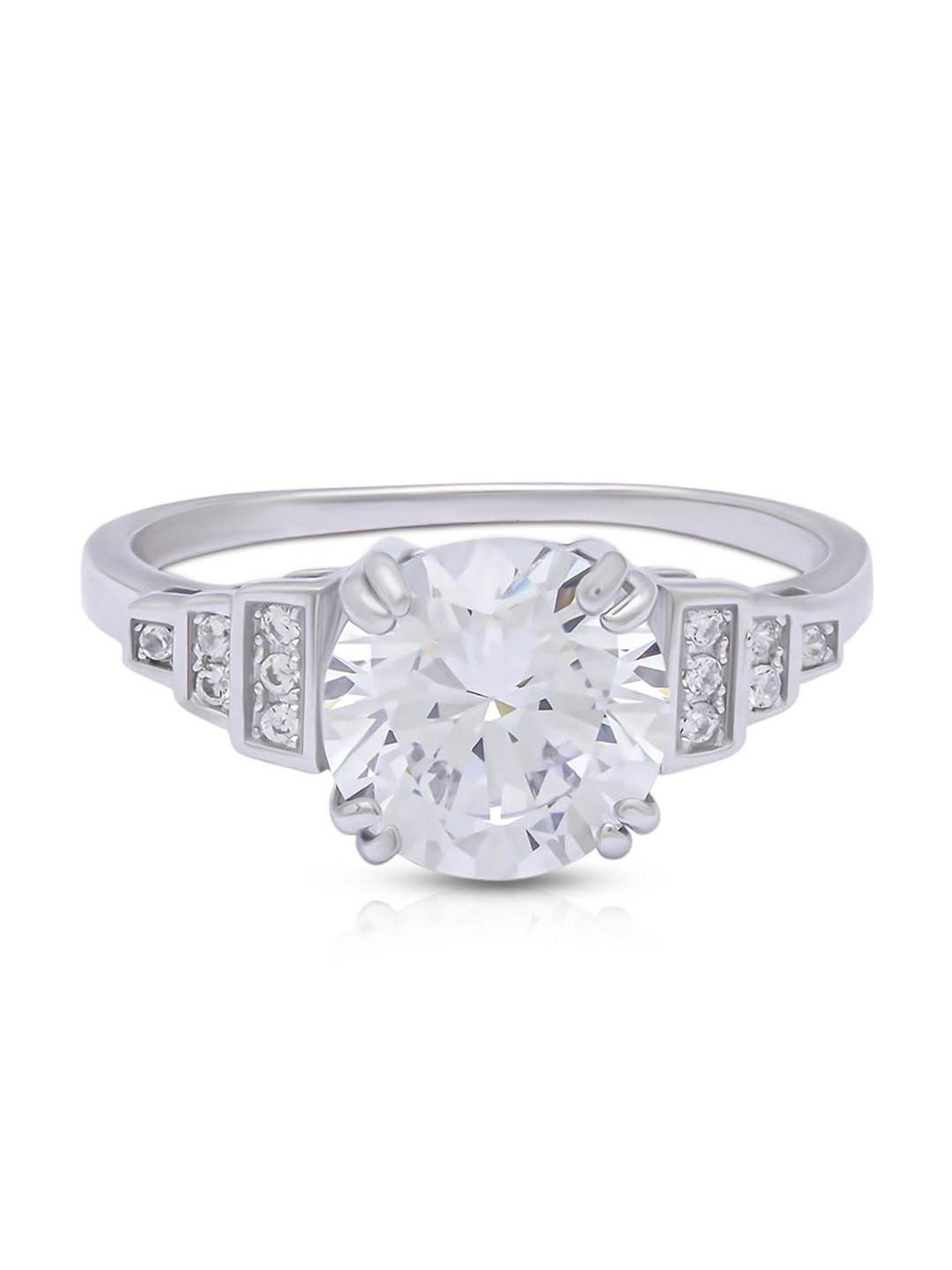 Anayra 92.5 Sterling Silver Sparkling Ring for Women