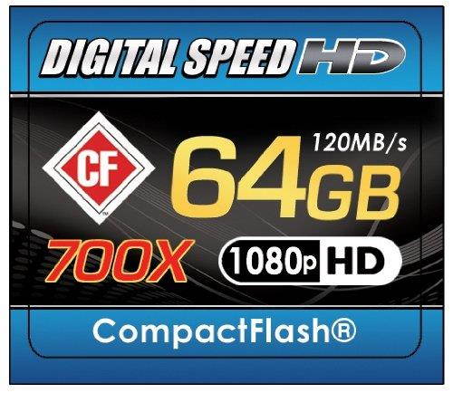 Digital Speed 64GB 700X Professional High Speed 120MB/s Error Free (CF) Memory Card Class 10