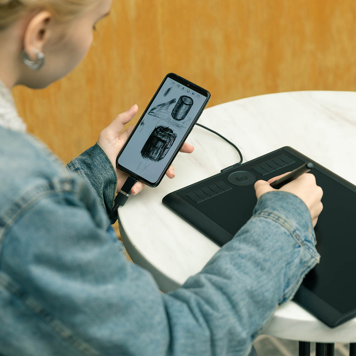 GAOMON M10K PRO Dail and Tilt Supported Pen Tablet with 8192 Battery-Free Pen and 10 Keys -10 x 6 Digital Drawing Graphics Tablet for Android Win Mac OS