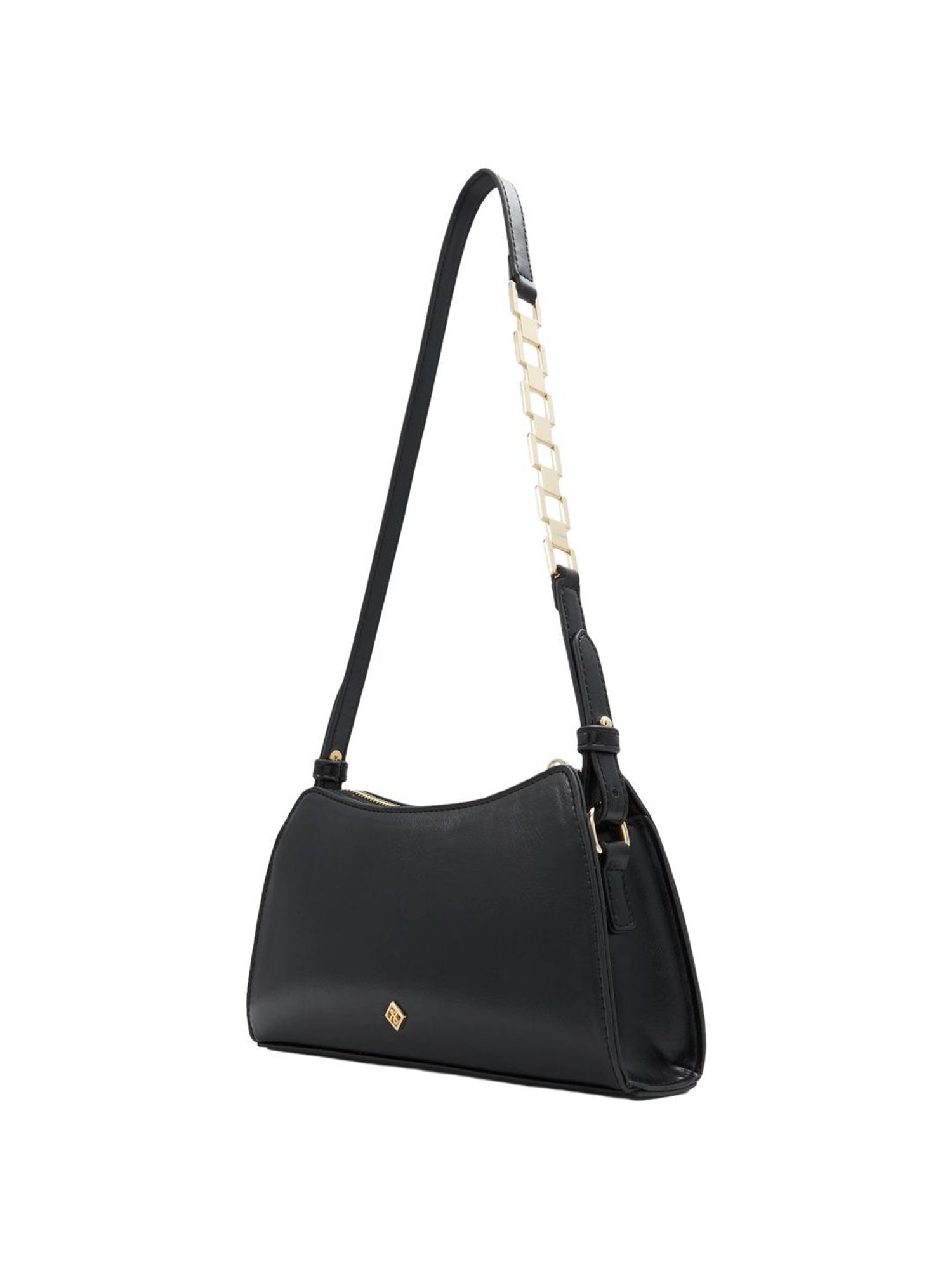 Call It Spring Black Solid Small Shoulder Handbag