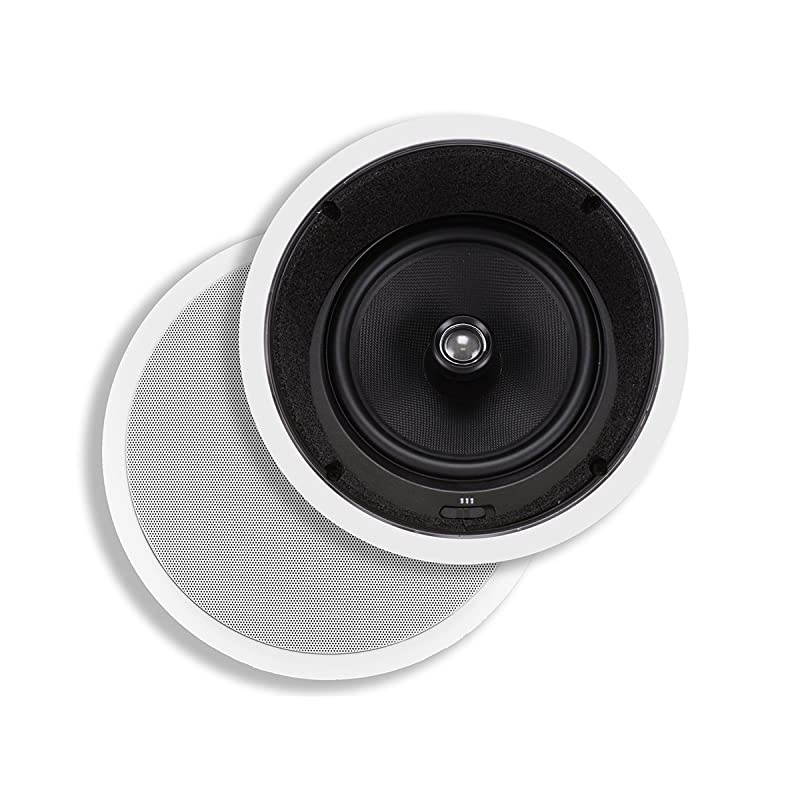 Caliber 2Way Aramid Fiber inCeiling Speakers 8 Inch Pair Titanium Silk Dome Tweeters Caliber Series