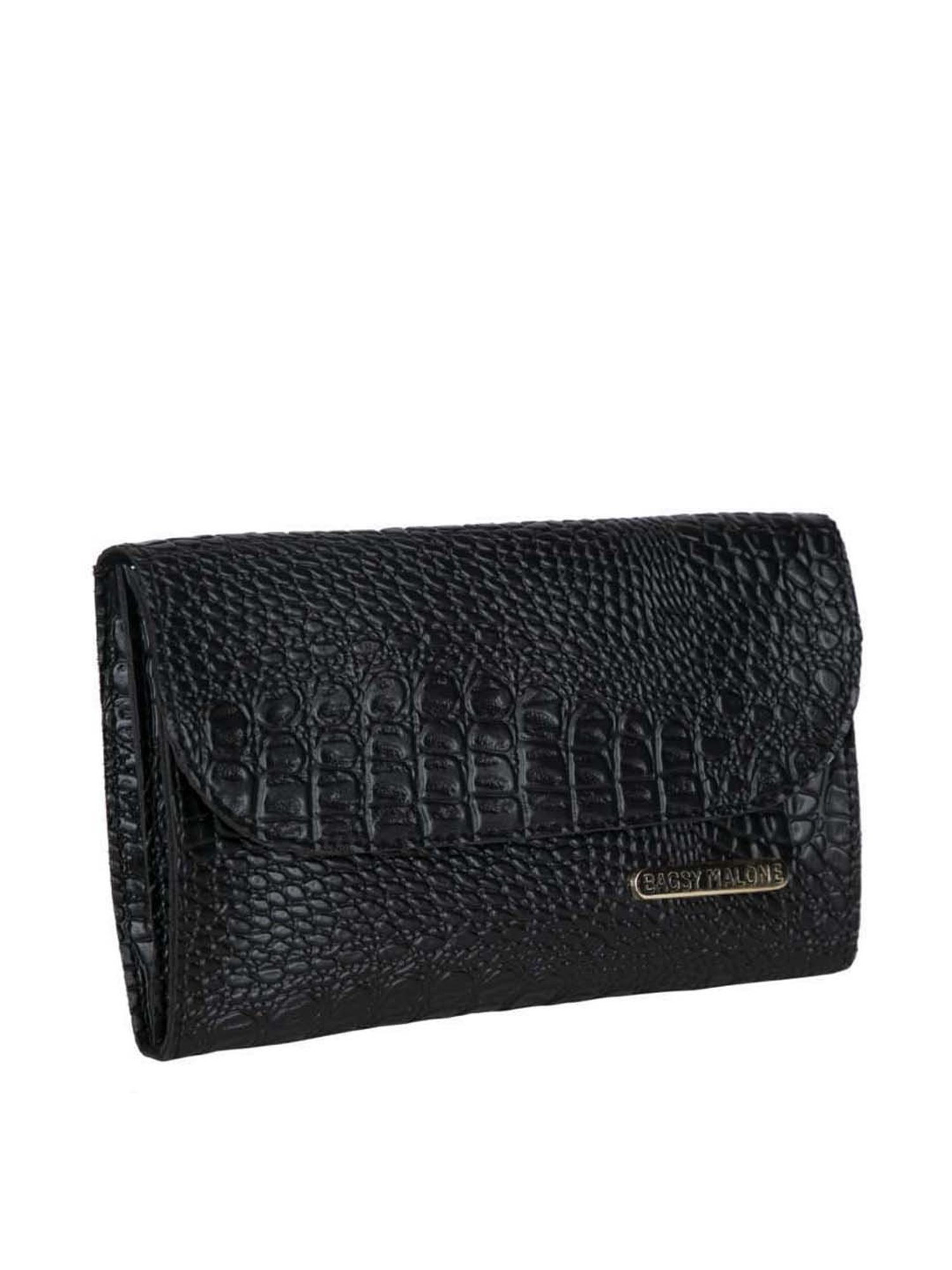 Bagsy Malone Black Textured Clutch