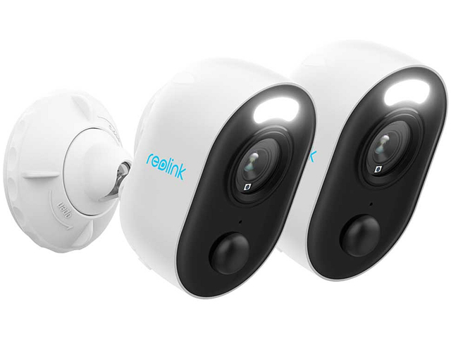 2pcs Reolink Lumus Spotlight WiFi Security Camera Outdoor 1080P HD Plug-in IP Camera, PIR Motion Alerts, 2-Way Talk and Siren Alarm, Cloud/Micro SD Card Storage