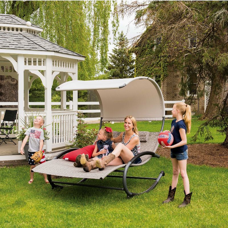 Vivere Sienna Steel Double Chaise Rocker