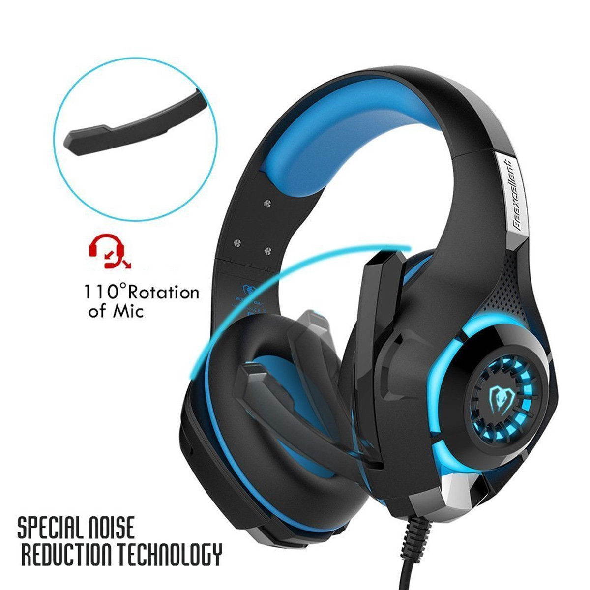 Beexcellent GM-1 Stereo Bass Surround Gaming Headset for PS4 New Xbox One PC Mic