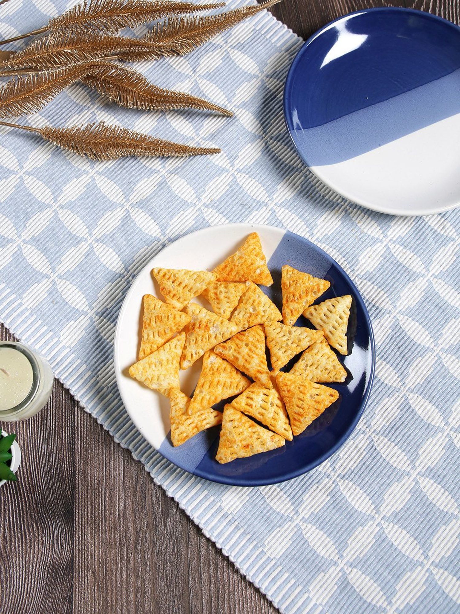 Pure Home and Living Transparent Glass Textured Dinner Plates