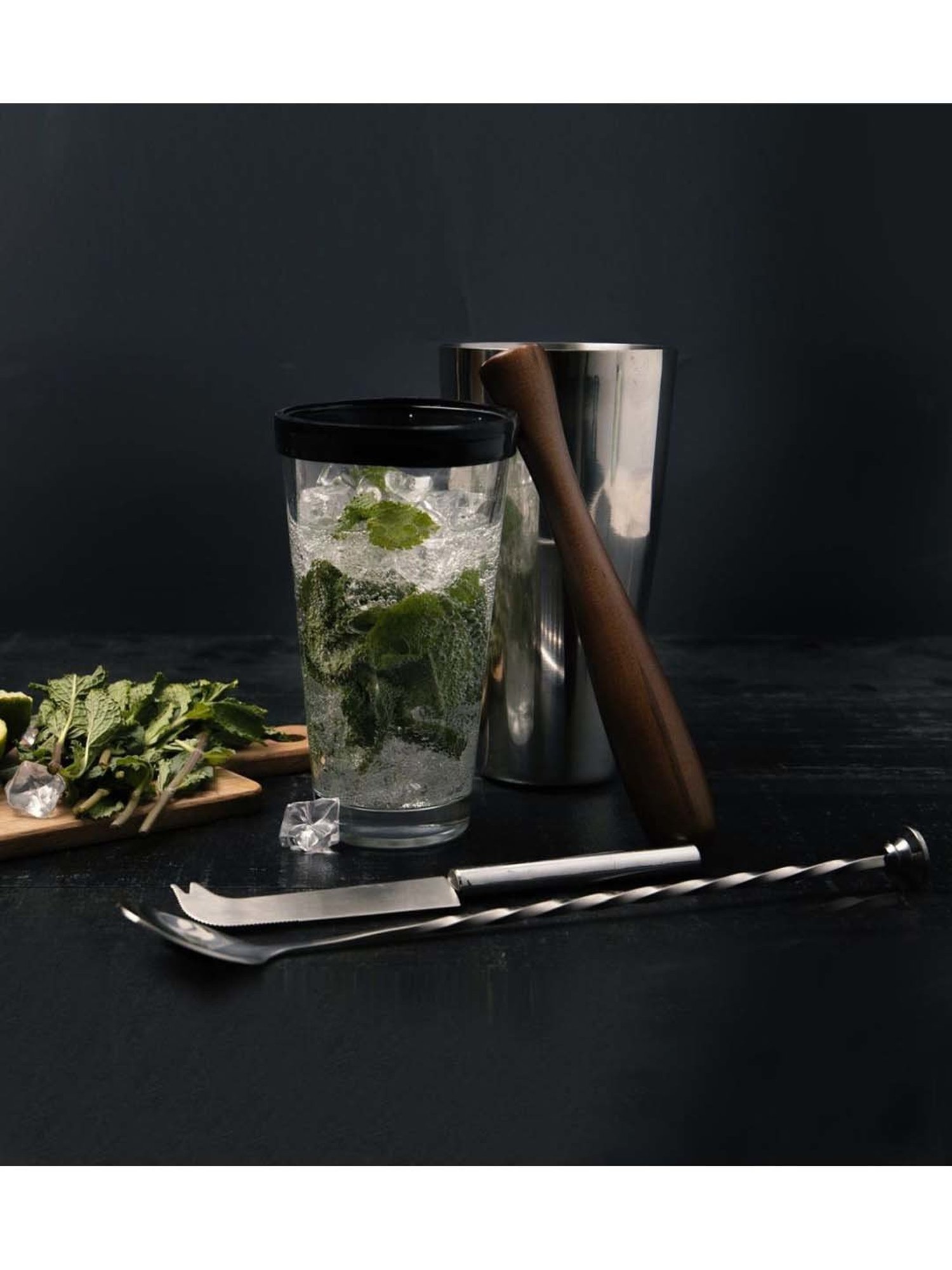 BarCraft Multicolor Stainless Steel Cocktail Tools - Set of 4