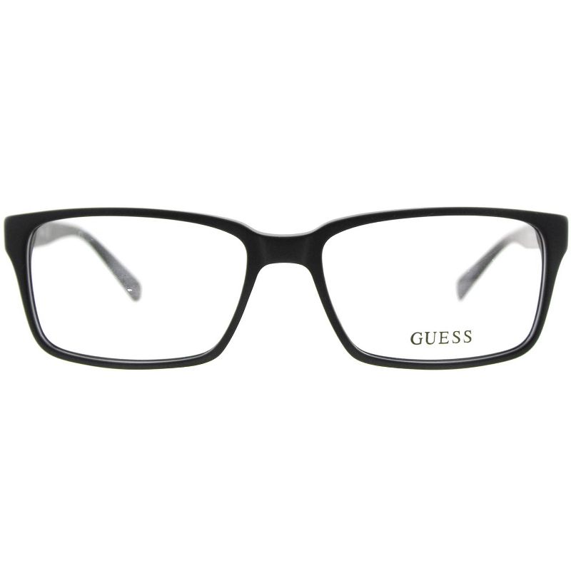 Guess  BLK Unisex Rectangle Eyeglasses Black 57mm