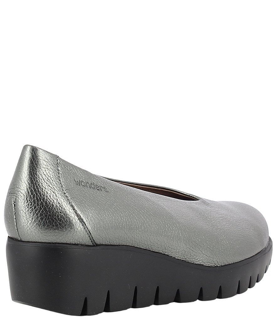 Wonders Mandy Leather Lightweight Wedge Pumps