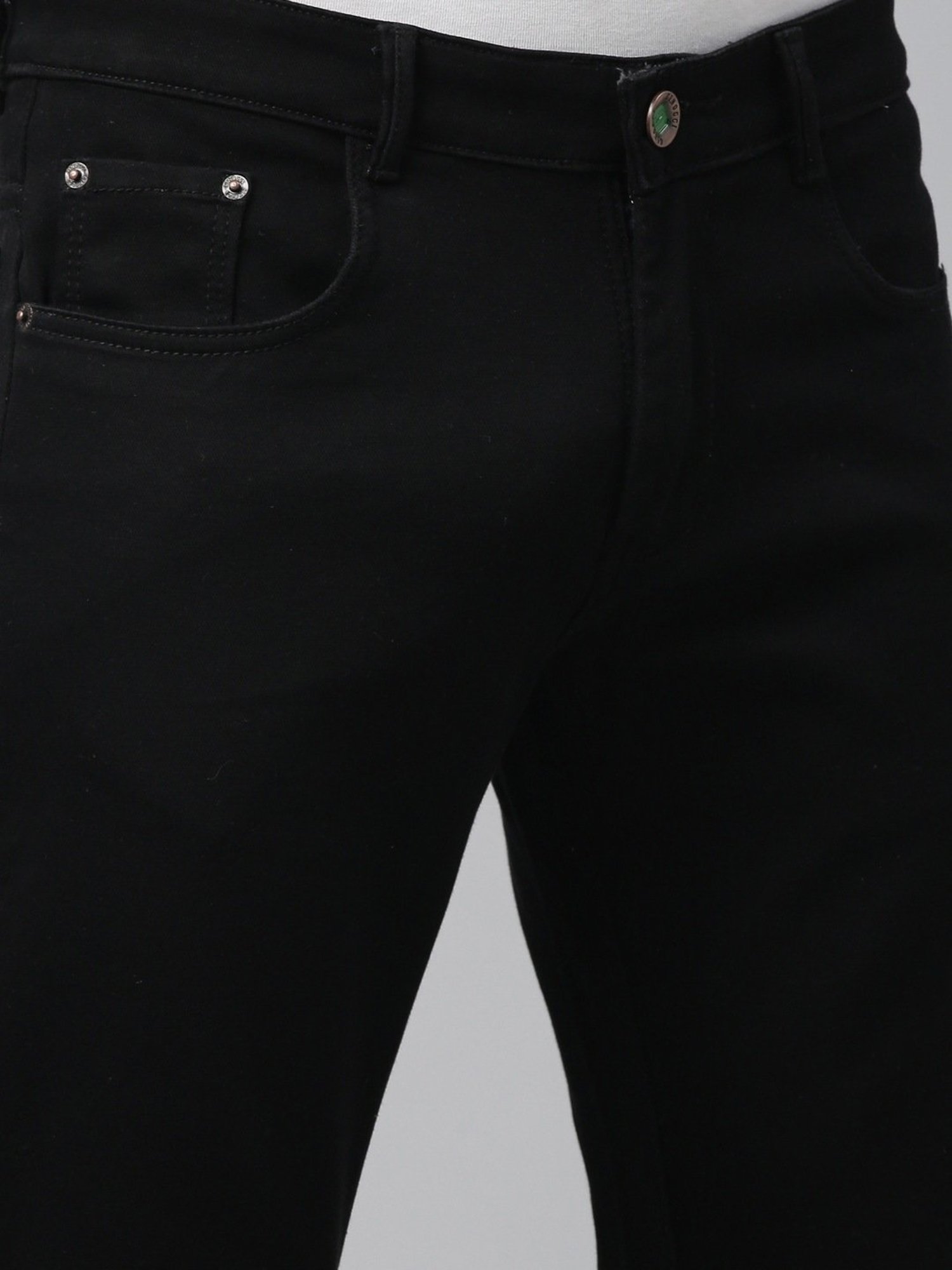 CINOCCI Shine Black Slim Fit Jeans