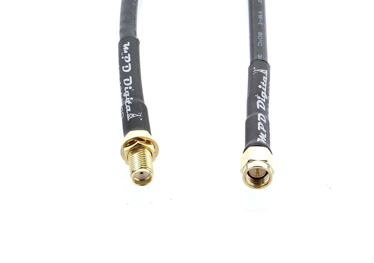 MPD Digital lmr240-sma-mf-rg8x LMR-240 Coaxial Cable SMA Male to SMA Female Jumper -RF Antenna Extension cable (25 foot)
