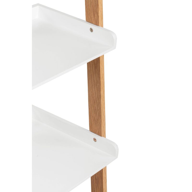 76" Remus Ladder Bookshelf Modern Oak and White - Universal Expert
