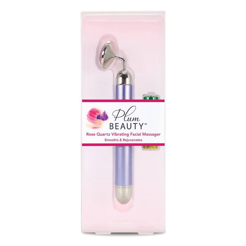Plum Beauty Rose Quartz Vibrating Facial Massager - 1ct