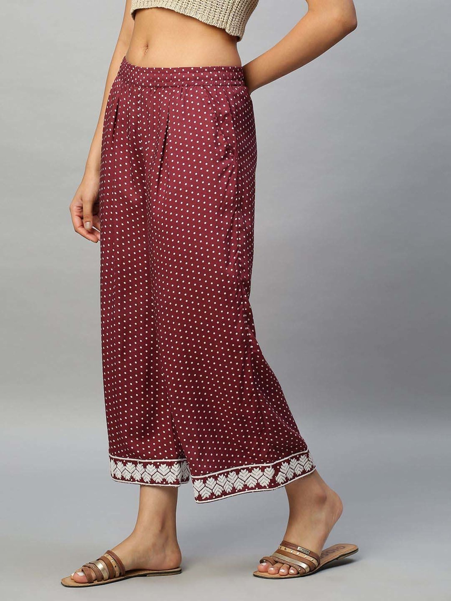 Chemistry Red Polka Dots Palazzos