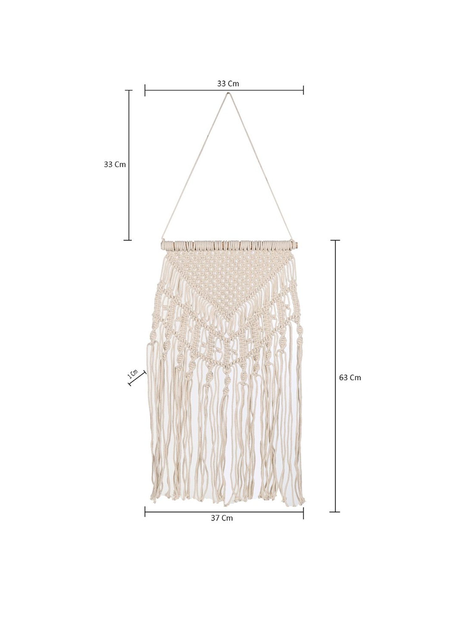 Homesake White Fabric Wall Hanging Tapestry - Set of 2