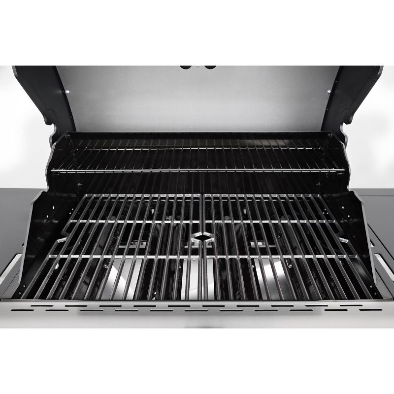 Kenmore PG-40406S0L 4 Burner Open Cart Grill with Side Burner - Stainless Steel and Black