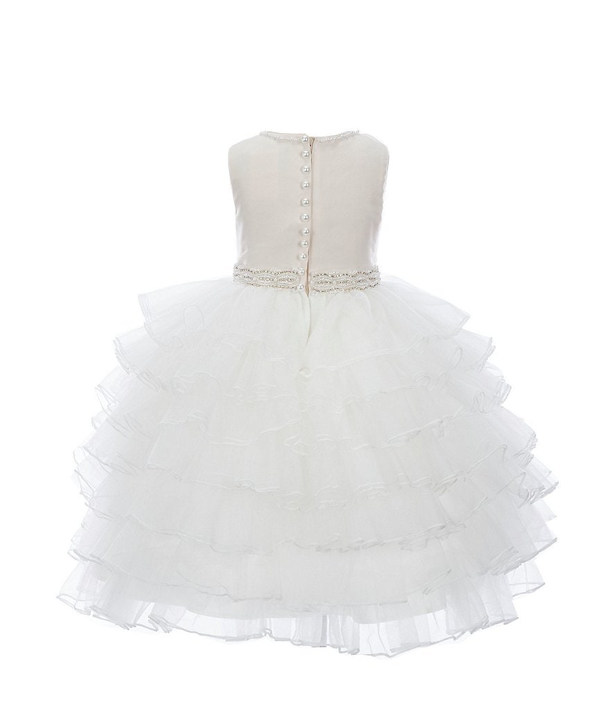 Badgley Mischka Little Girls 4-6X 3D Floral Hi-Low Dress