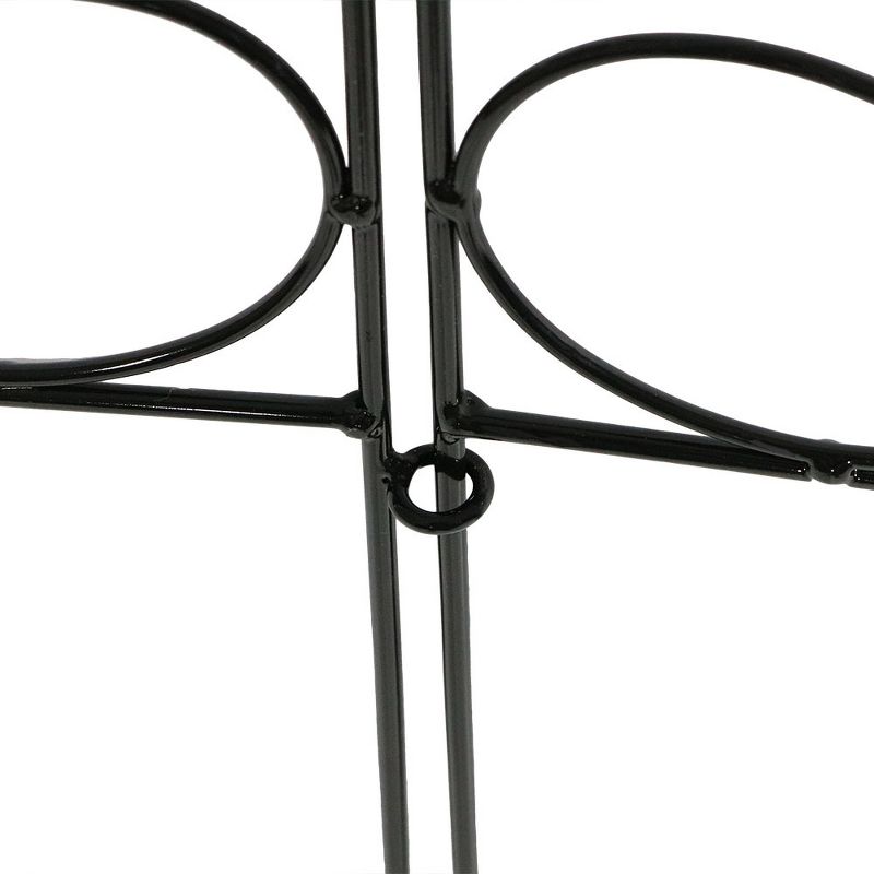 Sunnydaze Outdoor Lawn and Garden Metal Traditional Style Decorative Border Fence Panel Set - 10' - Black - 5pk