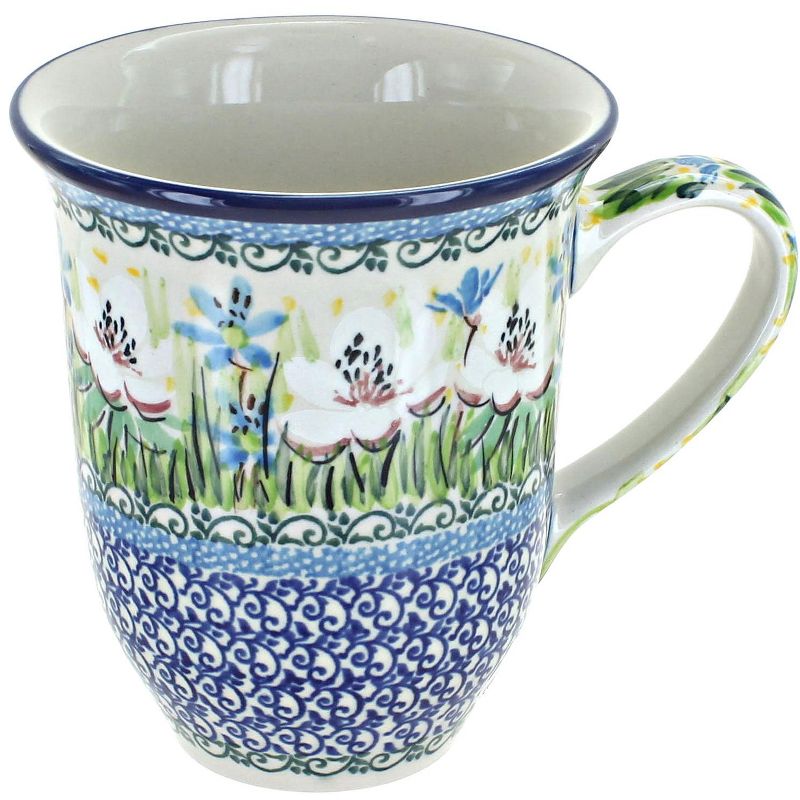 Blue Rose Polish Pottery Song of Spring Large Coffee Mug