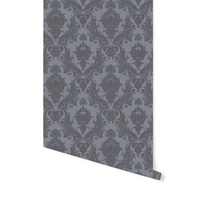 Tempaper Textured Damsel Self-Adhesive Removable Wallpaper Gray
