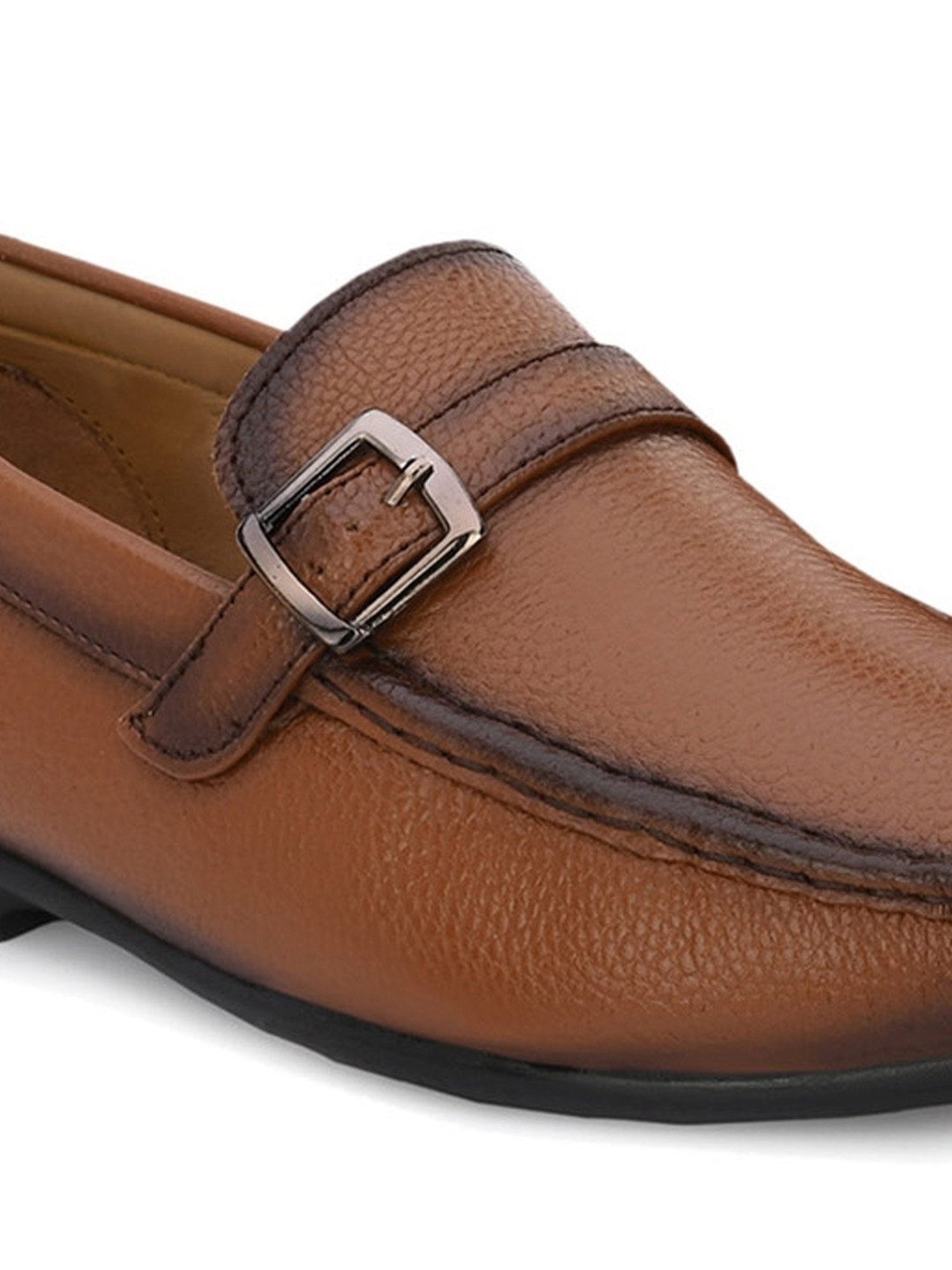 Clog London Men's Tan Monk Shoes