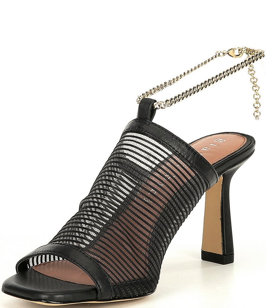 Gianni Bini Nivalah Ankle Chain Detail Square Toe Mules