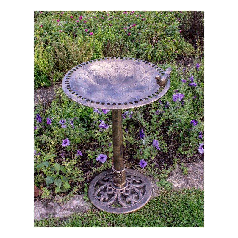 9" Classic II Birdbath with Tripod Stand Antique Copper - Achla Designs