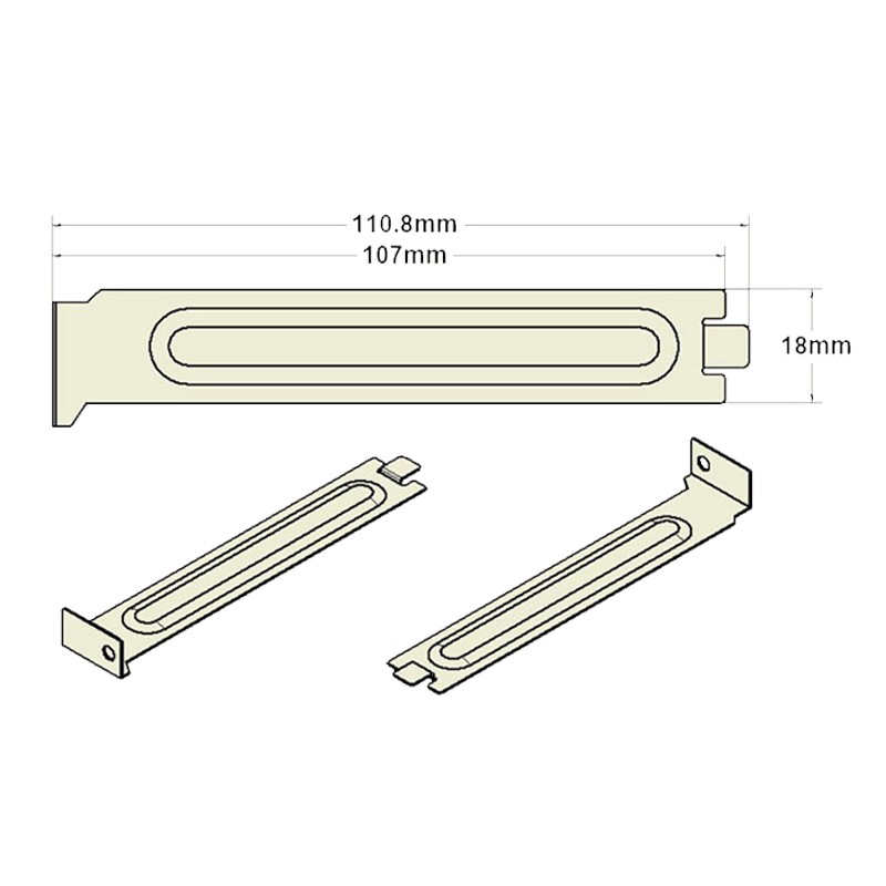 5pcs/lot Black Hard Steel PC Anti Dust Bracket Ruffled PCI Slot Cover w/Screws, Full Profile Expansion Dust Filter Blanking Plate for PCI