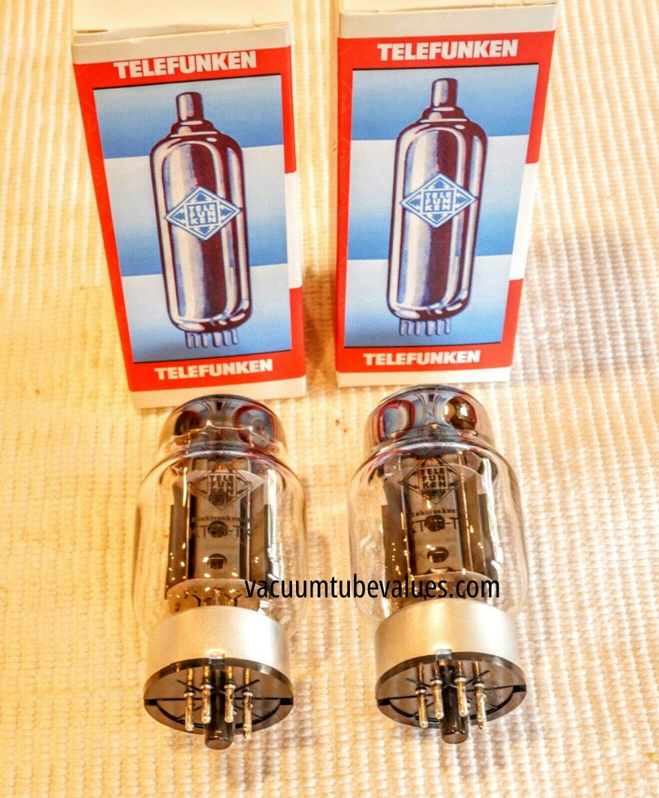 PAIR Telefunken Elektroakustik Factory Matched  KT88 KT88-TK Black Diamond NEW