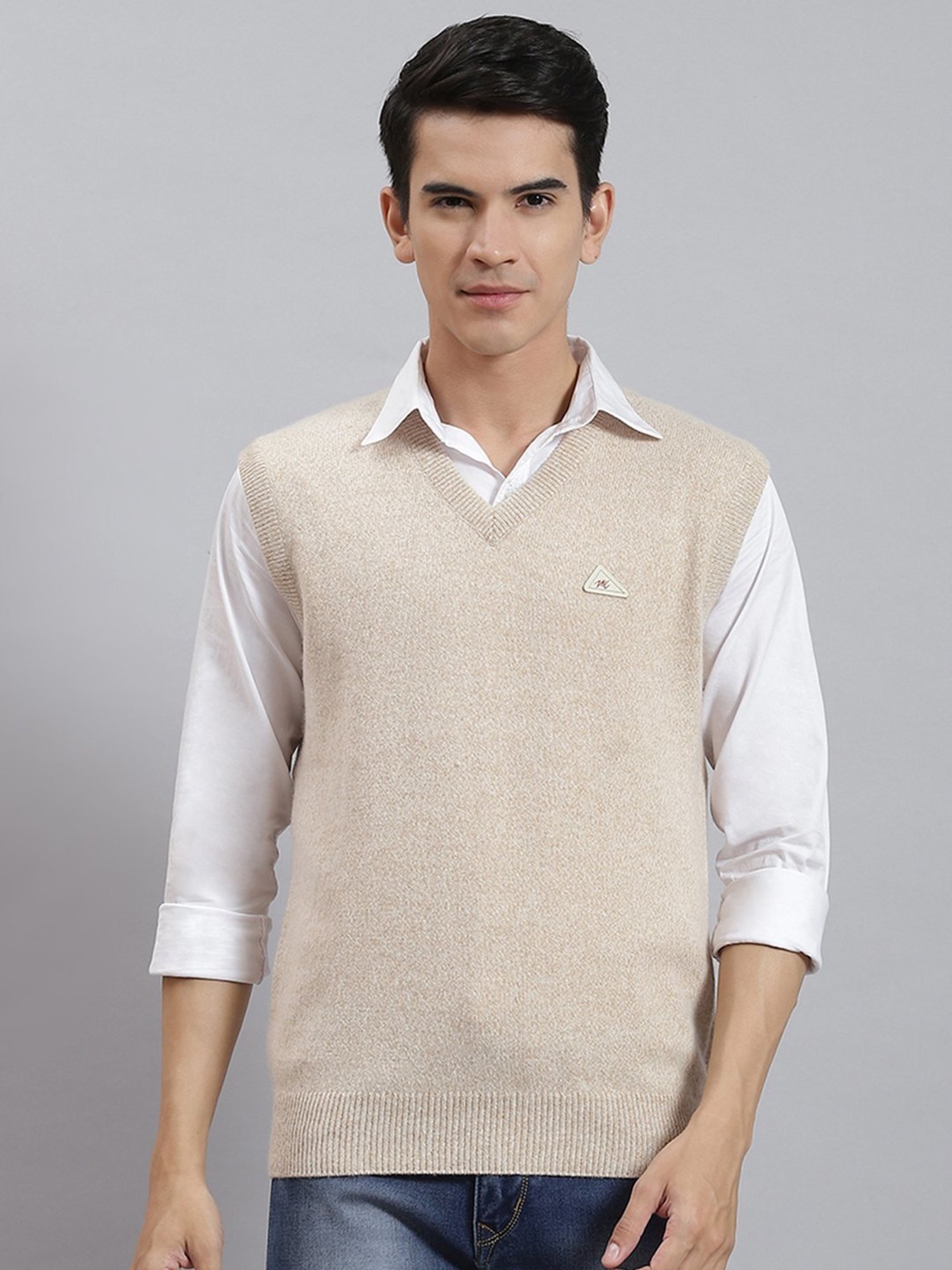 Monte Carlo Beige Regular Fit Sweater