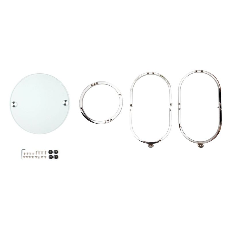 Danya B. Galaxy and Tempered Glass Round End Table - Chrome