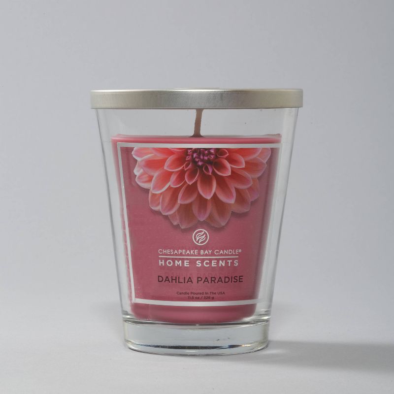 11.5oz Glass Jar Dahlia Paradise Candle - Home Scents By Chesapeake Bay Candle