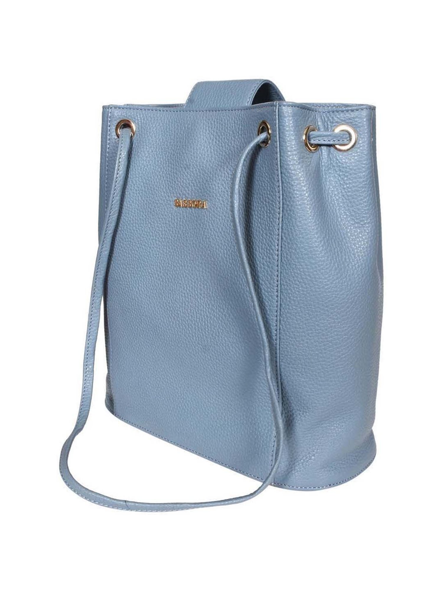 SASSORA Blue Solid Medium Shoulder Bag