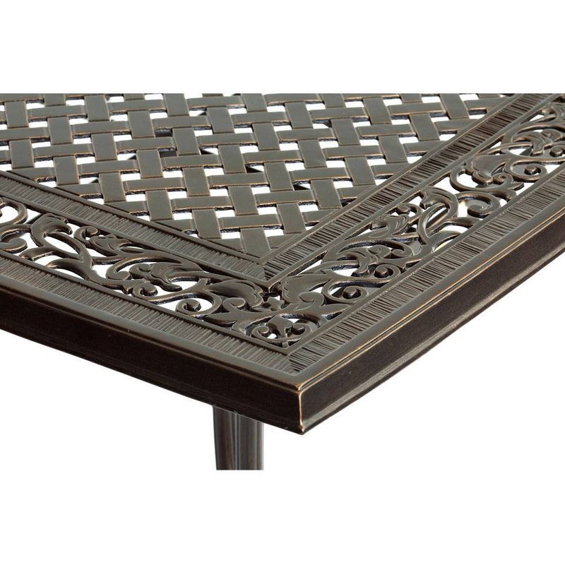 Hanover Traditions 9-Piece Square Dining Set with Eight Swivel Dining Chairs and a Large Dining Table - 60" x 60"