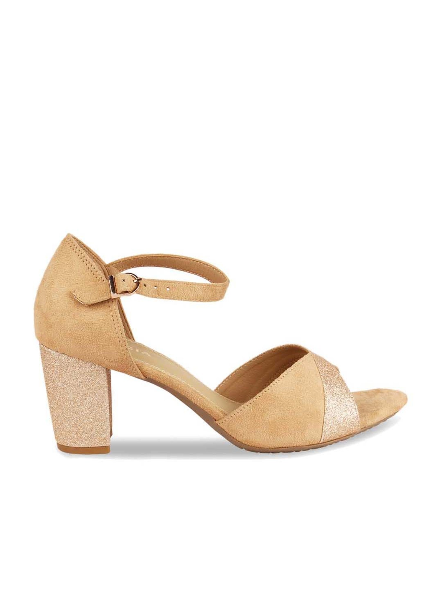 Rocia by Regal Women's Beige Ankle Strap Sandals