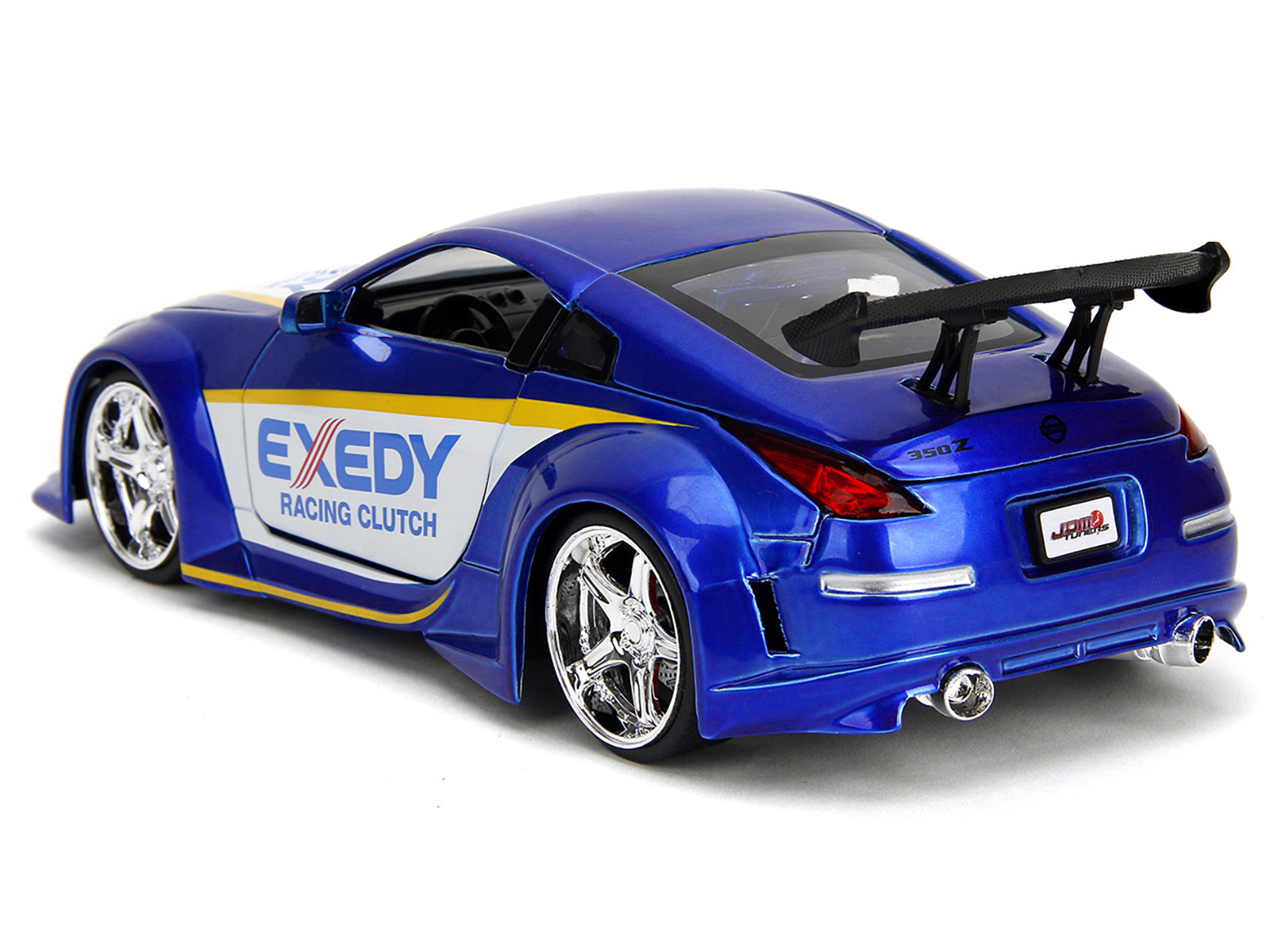 2003 Nissan 350Z "Exedy Racing Clutch" Candy Blue and White "JDM Tuners" Series 1/24 Diecast Model Car by Jada