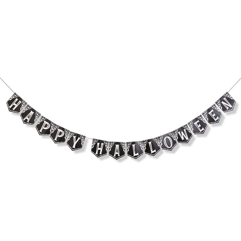 Spooky Central 74 Piece Halloween Tombstone Party Supplies - Tablecloth, Banner, Plate, Napkin, Cup & Cutlery