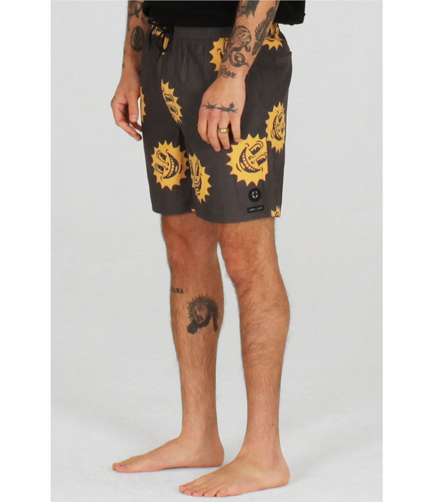 Lira Clothing 18#double; Outseam Cass Elastic Waist Swim Trunks