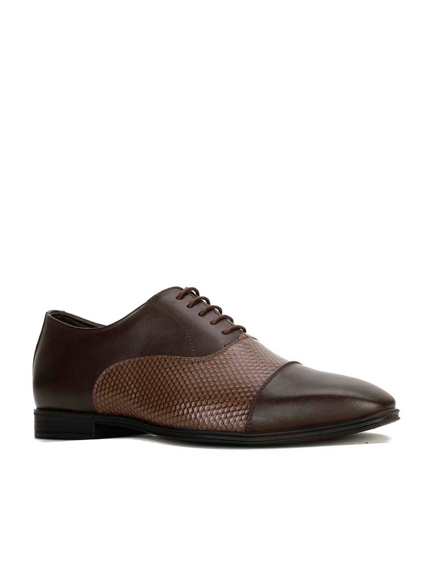 Bata Men's ROX E Brown Oxford Shoes