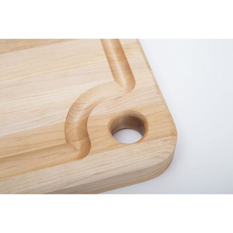 John Boos Block MPL2015125-FH-GRV Prestige 20 x 15-Inch Edge Grain Maple Wood Reversible Cutting Board with Fluid Channel