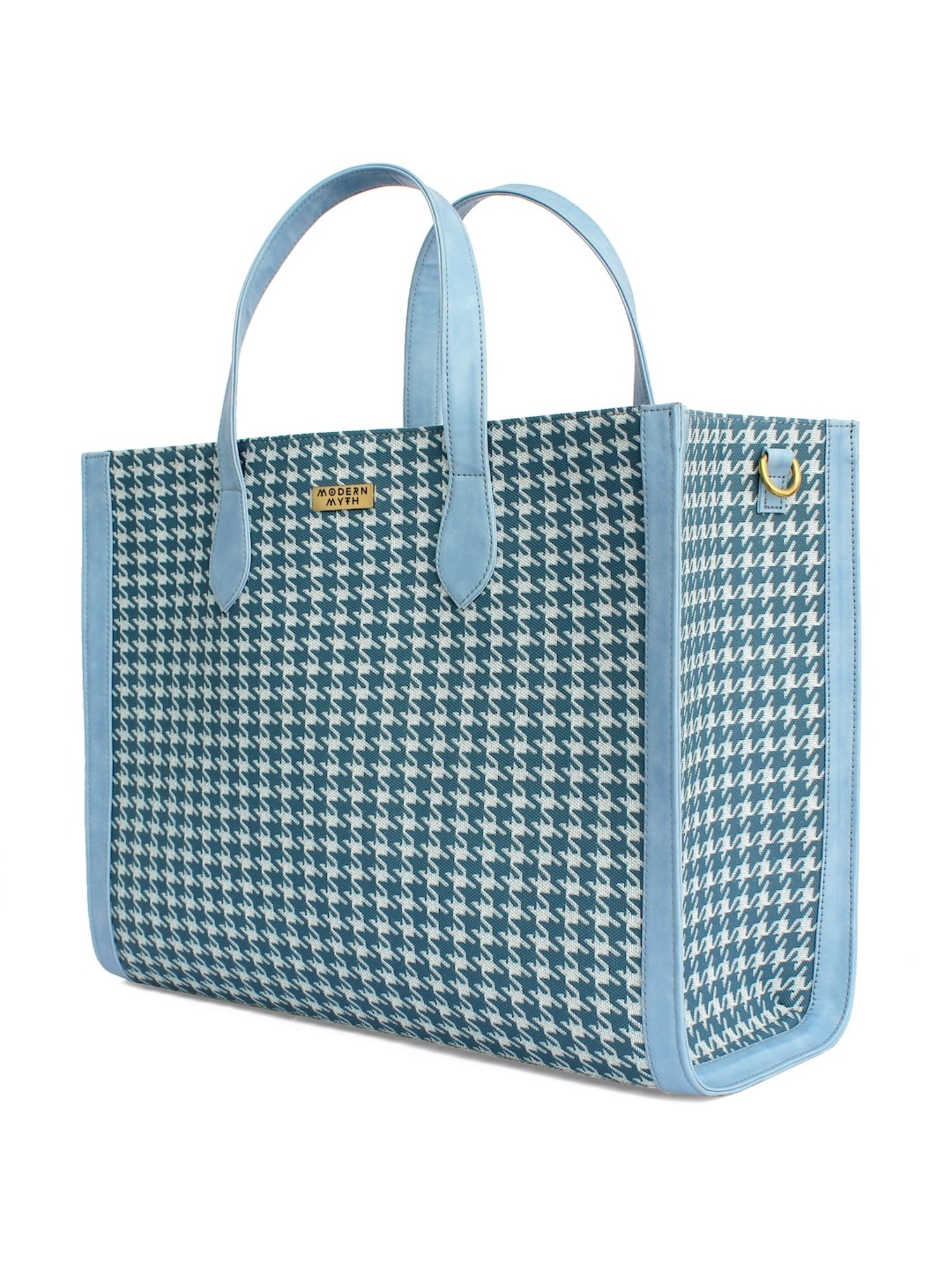 Modern Myth Cosmic Blue Textured Large Tote Bag