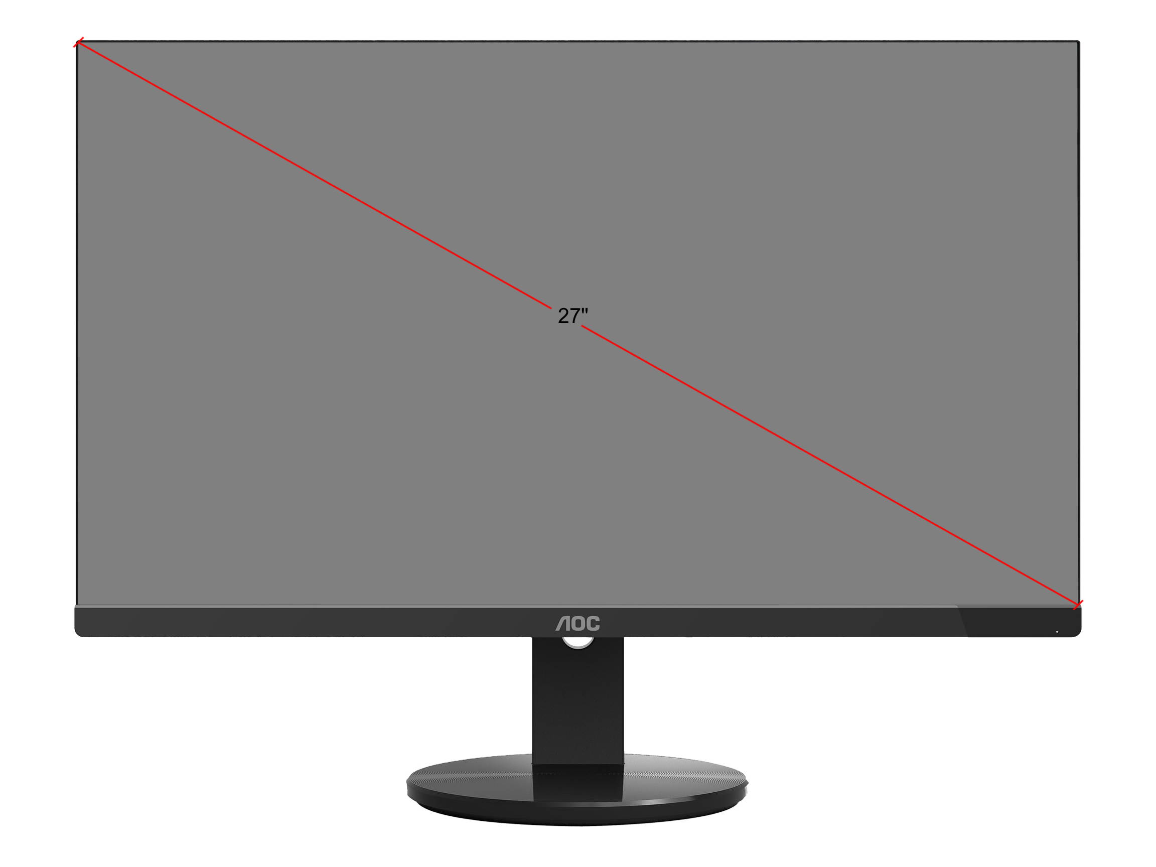 AOC U2790VQ 27" 4K 3840 x 2160 UHD LED Monitor, IPS Panel, 1 Billion+ Colors, 20M:1 Smart Contrast, DisplayPort/HDMI Inputs, VESA