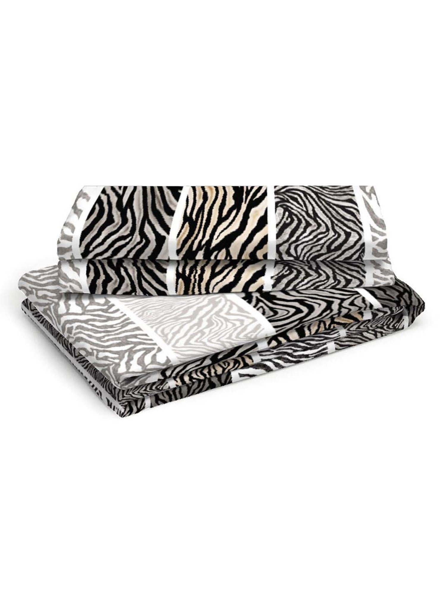 Boutique Living Untamed Black Cotton 270 TC King Size Bed Sheet with Pillow Cover