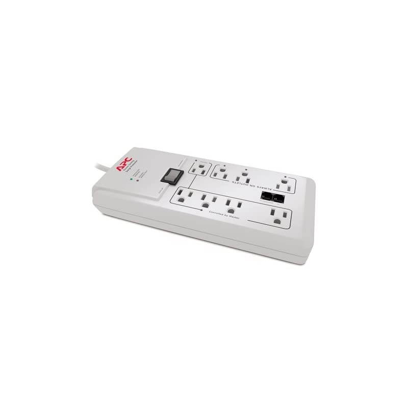 P8GT 8 Outlets 120V Power-Saving Home/Office SurgeArrest with Phone Protection White